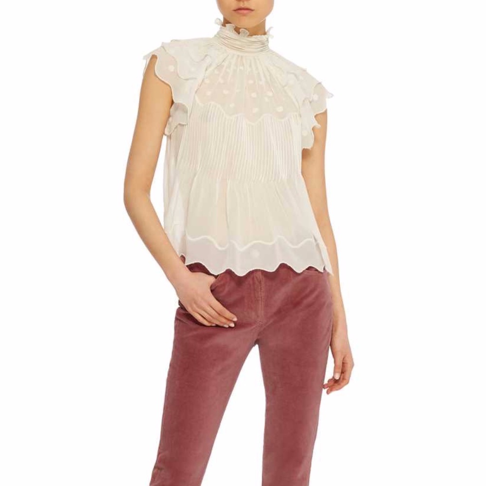 NWOT Ulla Johnson Silk Darla Blouse
